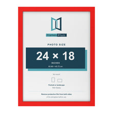 Red picture frame for a 24 x 18 inch photo