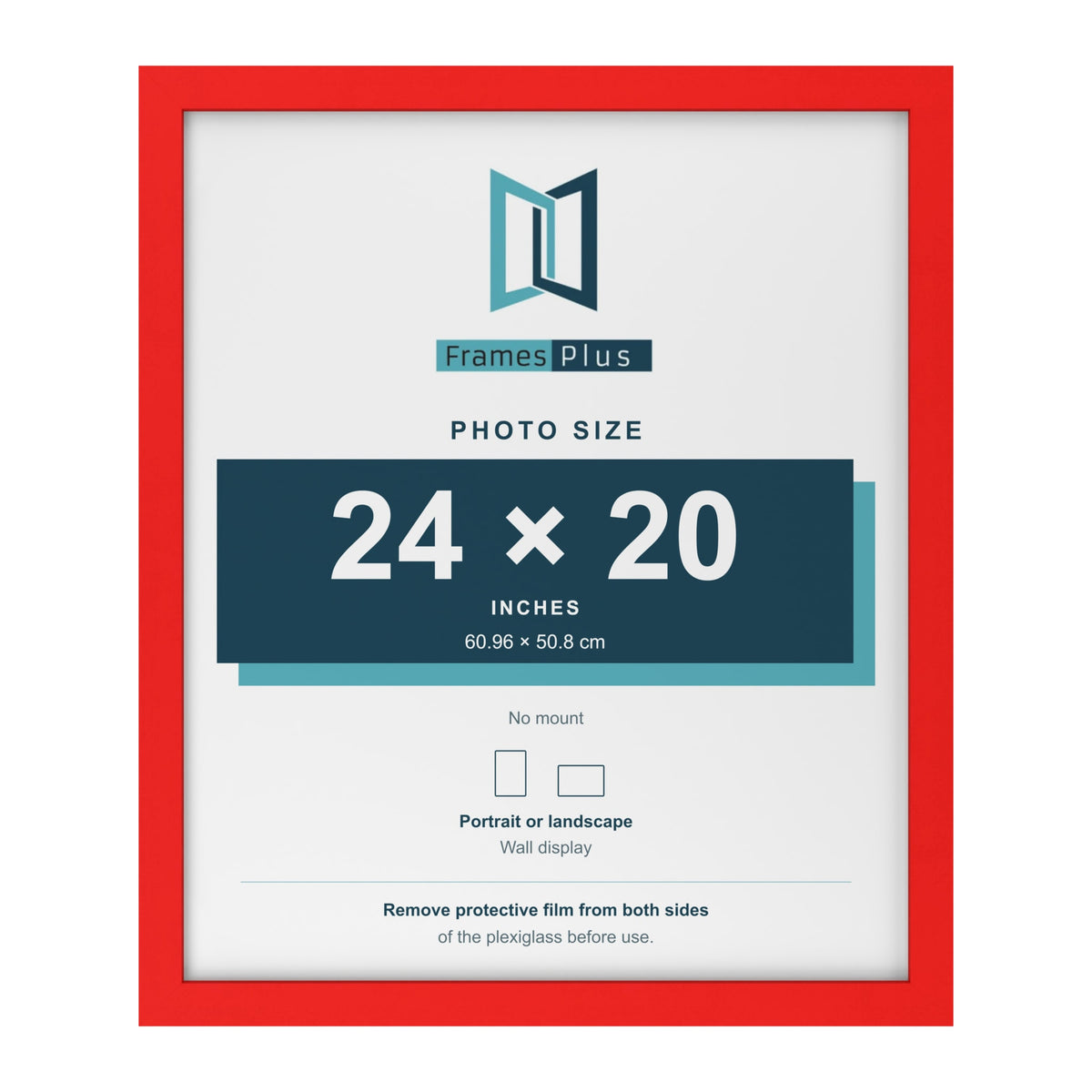 Red picture frame for a 24 x 20 inch photo