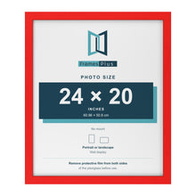 Red picture frame for a 24 x 20 inch photo