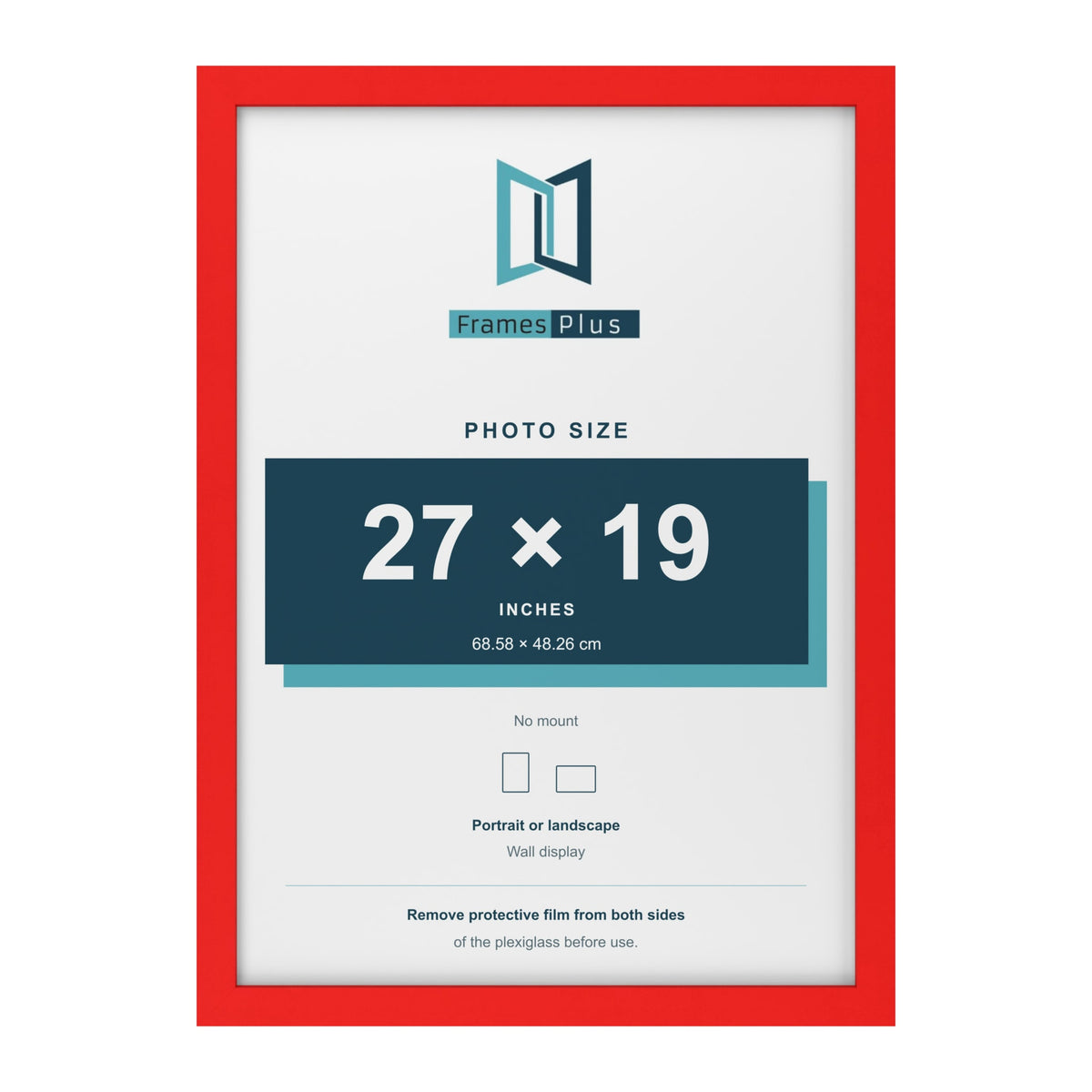 Red picture frame for a 27 x 19 inch photo