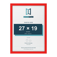 Red picture frame for a 27 x 19 inch photo