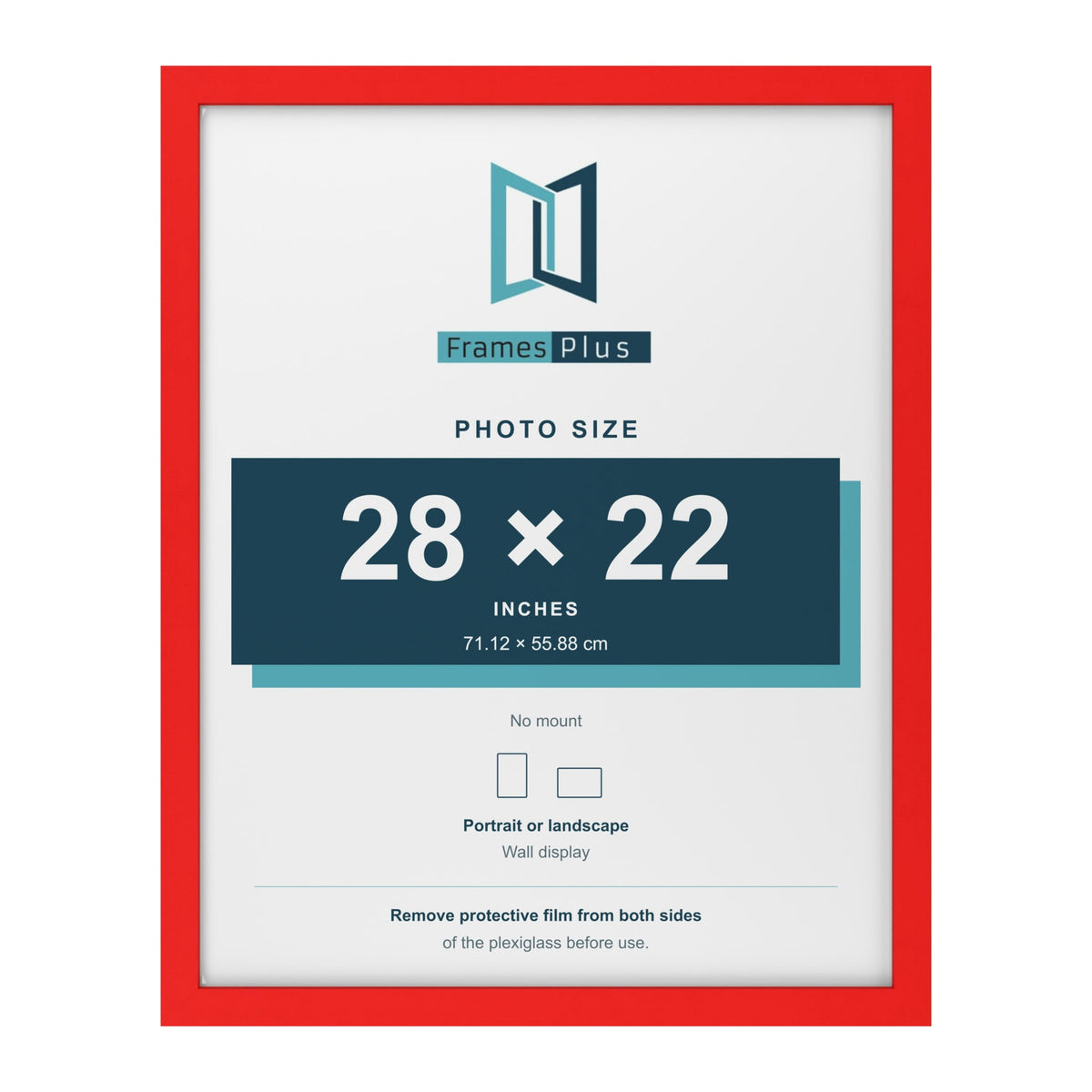 Red picture frame for a 28 x 22 inch photo