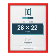 Red picture frame for a 28 x 22 inch photo