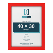 Red picture frame for a 40 x 30 cm photo