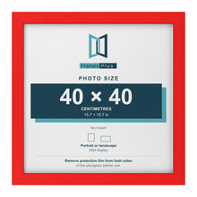 Red picture frame for a 40 x 40 cm photo