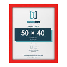 Red picture frame for a 50 x 40 cm photo