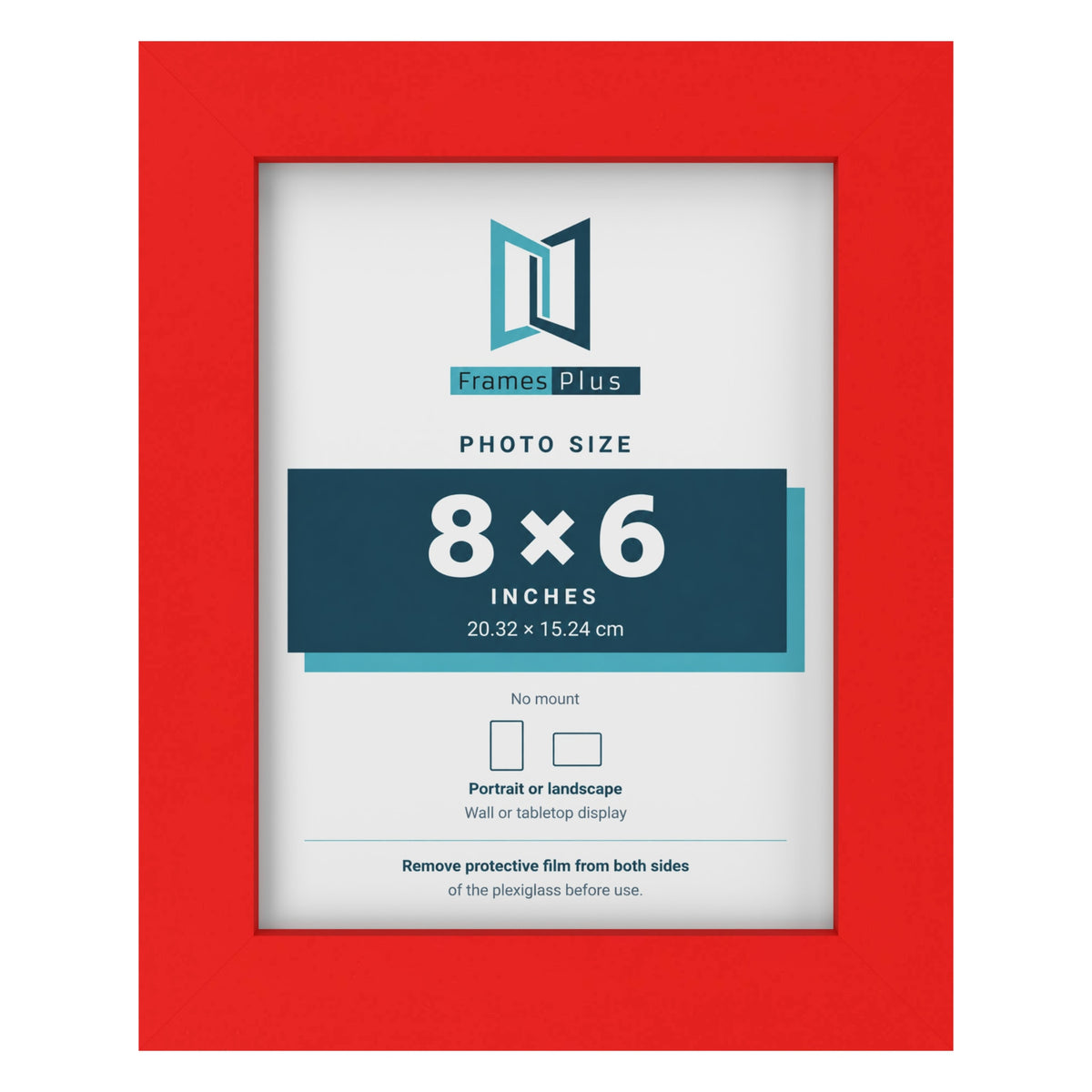 Red picture frame for a 8 x 6 inch photo