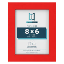 Red picture frame for a 8 x 6 inch photo