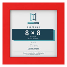 Red picture frame for a 8 x 8 inch photo
