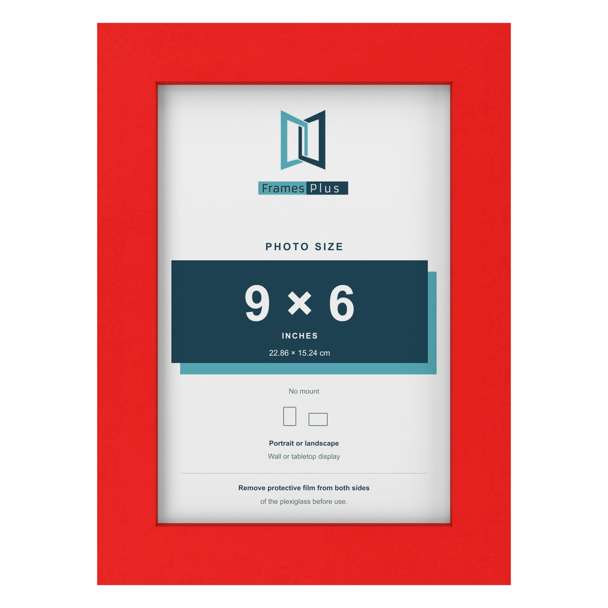 Red picture frame for a 9 x 6 inch photo