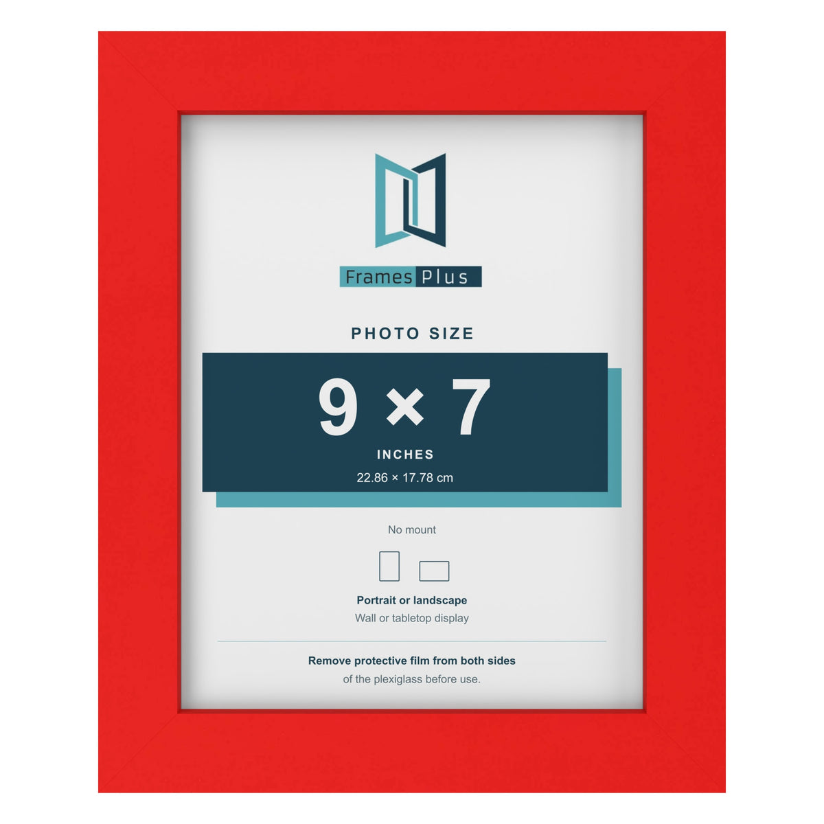 Red picture frame for a 9 x 7 inch photo