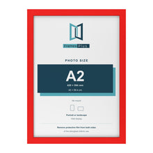 Red picture frame for an A2 photo
