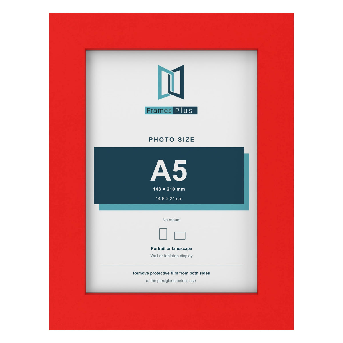Red picture frame for an A5 photo