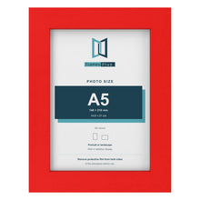 Red picture frame for an A5 photo