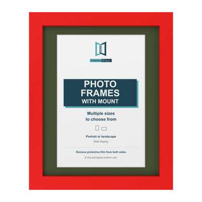 Classic Range Red Picture, Photo & Poster Frame with Green Mount