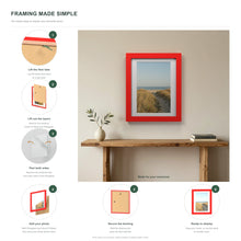 How to put a photo in a Red frame with a white mount in six steps
