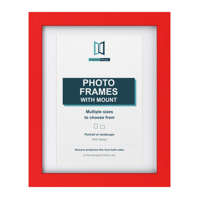 Classic Range Red Picture, Photo & Poster Frame with White Mount