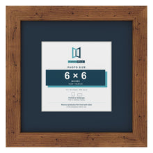 Rustic 10 x 10 inch picture frame with a Pacific Blue mount for a 6 x 6 inch photo