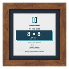 Rustic 10 x 10 inch picture frame with a Pacific Blue mount for an 8 x 8 inch photo