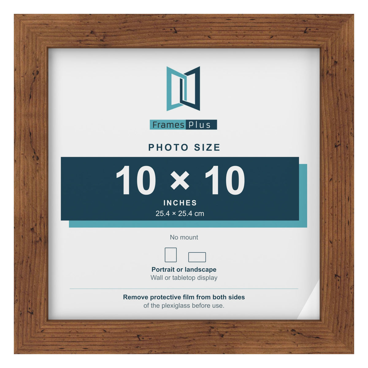 Rustic picture frame for a 10 x 10 inch photo
