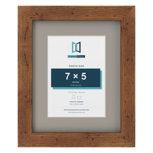 Rustic 10 x 8 inch picture frame with a Dawn Grey mount for a 7 x 5 inch photo
