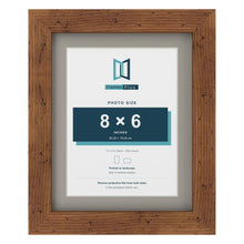 Rustic 10 x 8 inch picture frame with a Dawn Grey mount for an 8 x 6 inch photo