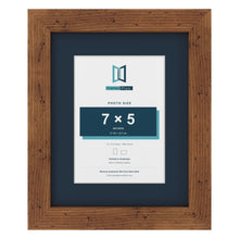Rustic 10 x 8 inch picture frame with a Pacific Blue mount for a 7 x 5 inch photo
