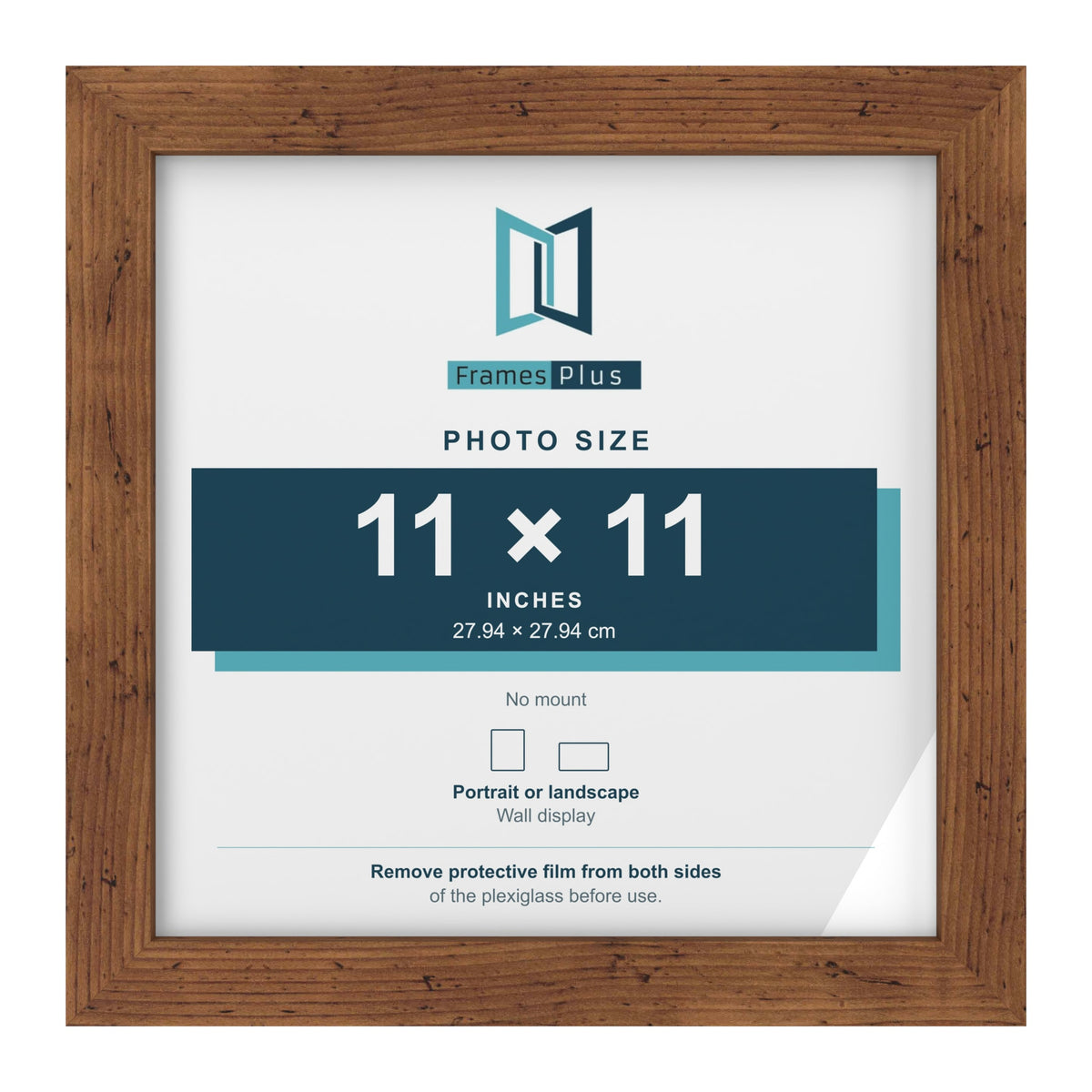 Rustic picture frame for a 11 x 11 inch photo