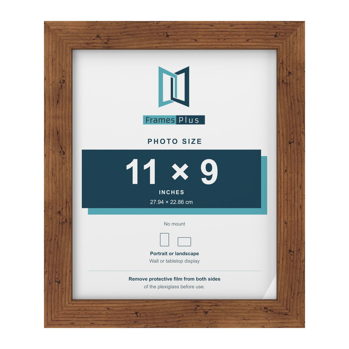 Rustic picture frame for a 11 x 9 inch photo