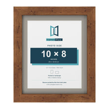 Rustic 12 x 10 inch picture frame with a Dawn Grey mount for a 10 x 8 inch photo