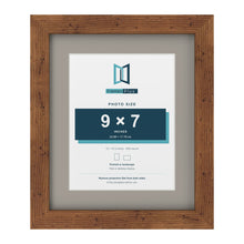 Rustic 12 x 10 inch picture frame with a Dawn Grey mount for a 9 x 7 inch photo