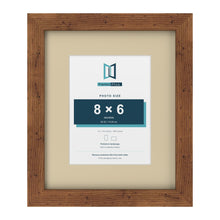 Rustic 12 x 10 inch picture frame with an ivory mount for an 8 x 6 inch photo