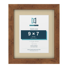 Rustic 12 x 10 inch picture frame with an ivory mount for a 9 x 7 inch photo