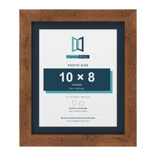 Rustic 12 x 10 inch picture frame with a Pacific Blue mount for a 10 x 8 inch photo