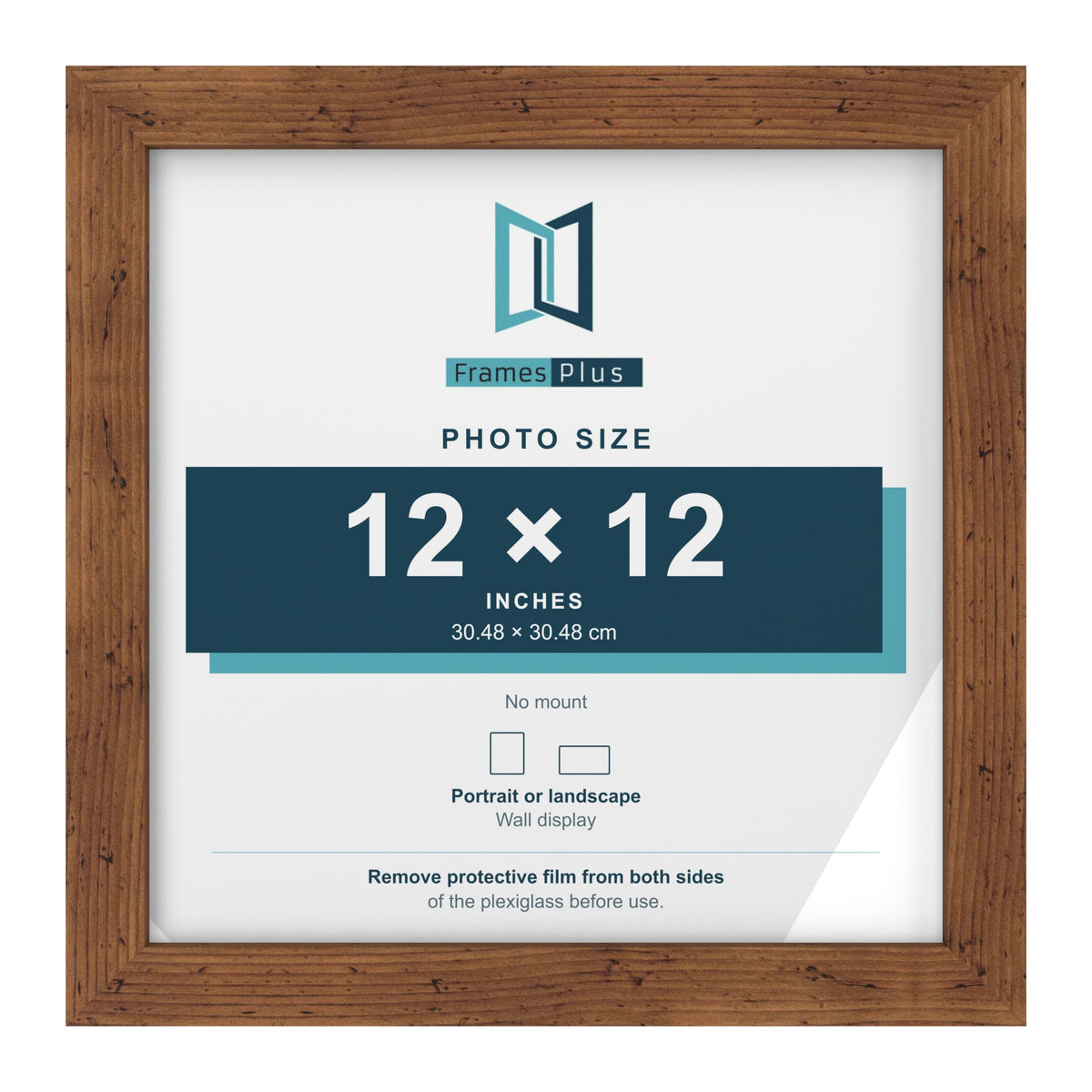 Rustic picture frame for a 12 x 12 inch photo