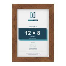 Rustic picture frame for a 12 x 8 inch photo