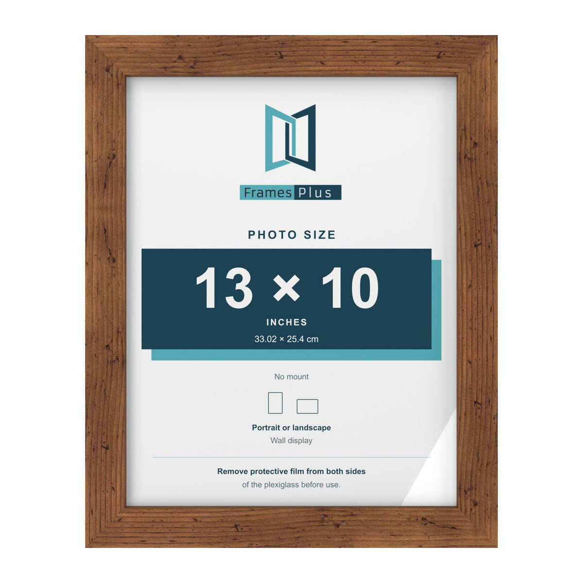 Rustic picture frame for a 13 x 10 inch photo
