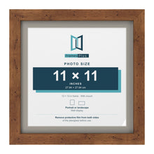 Rustic 13 x 13 inch picture frame with a Dawn Grey mount for an 11 x 11 inch photo