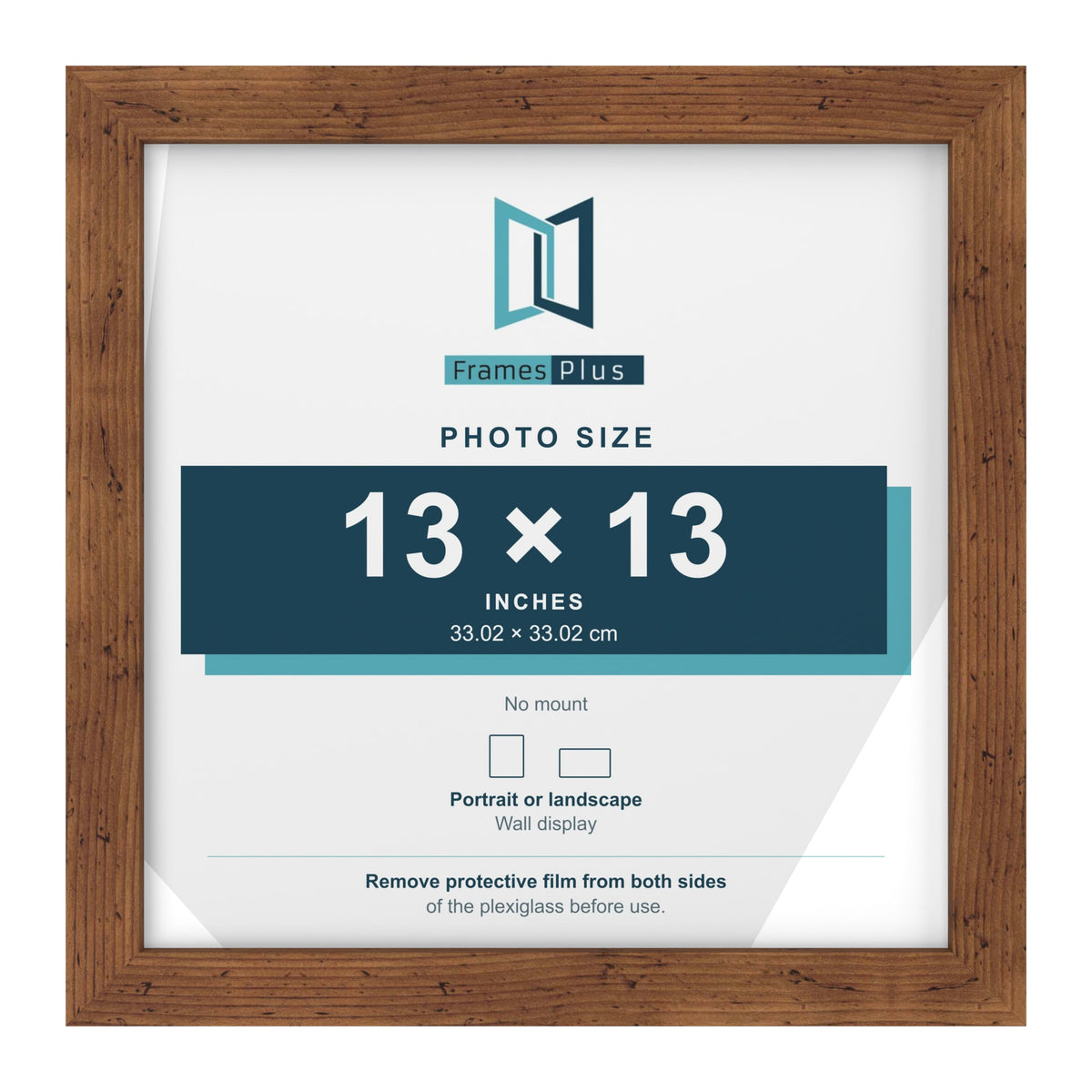Rustic picture frame for a 13 x 13 inch photo