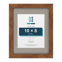 Rustic 14 x 11 inch picture frame with a Dawn Grey mount for a 10 x 8 inch photo