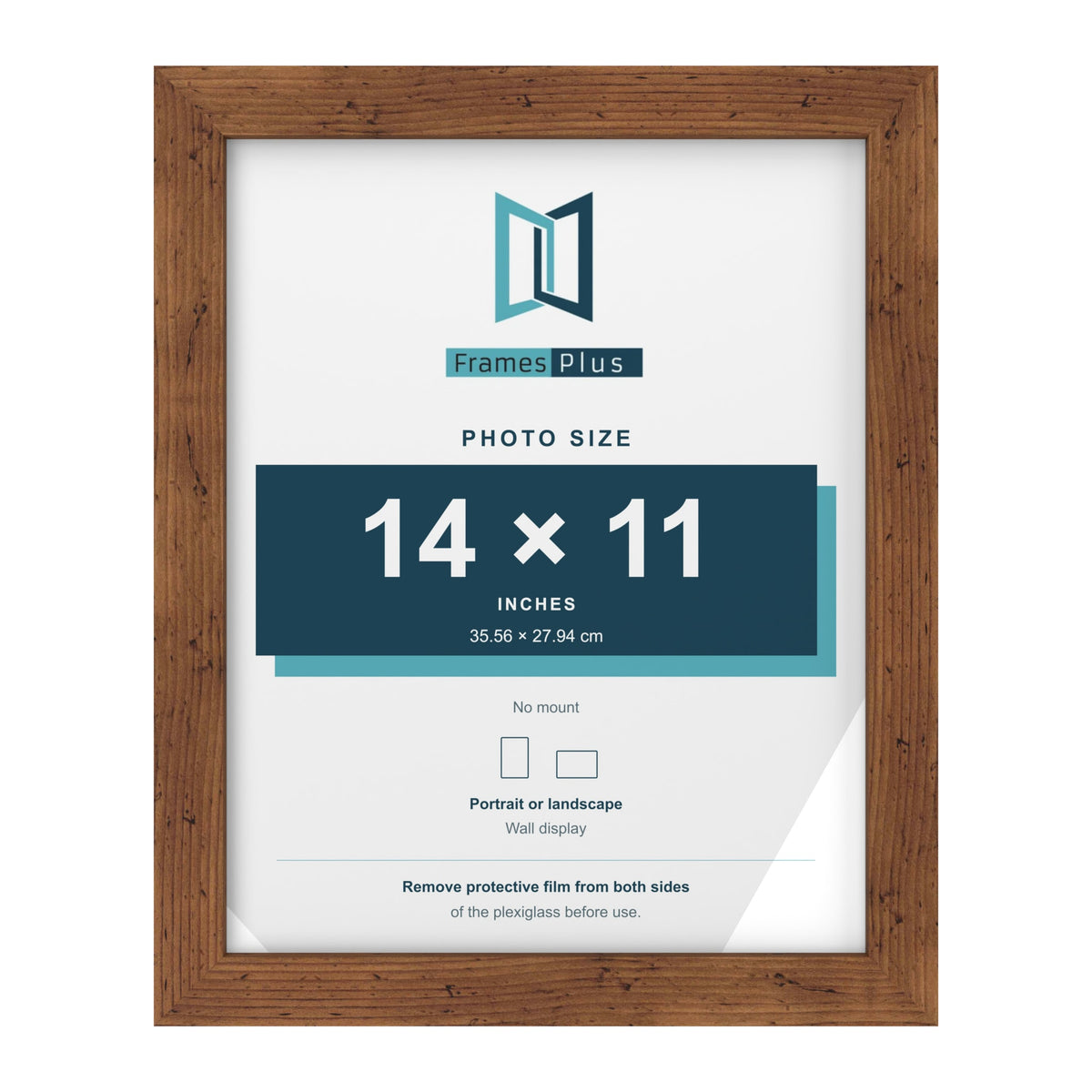 Rustic picture frame for a 14 x 11 inch photo
