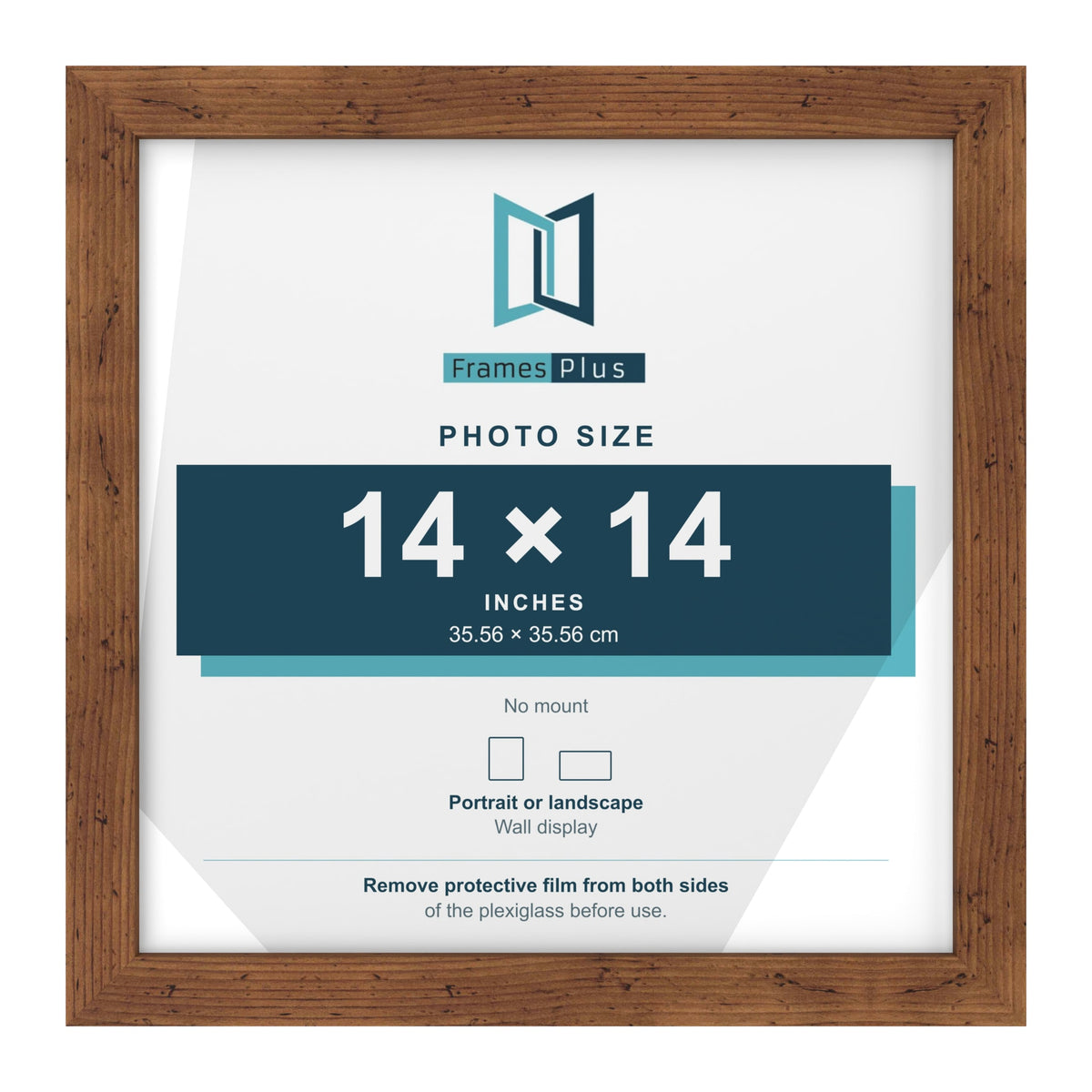 Rustic picture frame for a 14 x 14 inch photo