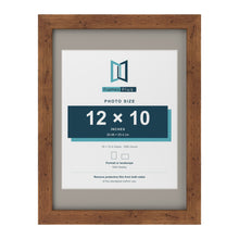 Rustic 16 x 12 inch picture frame with a Dawn Grey mount for a 12 x 10 inch photo