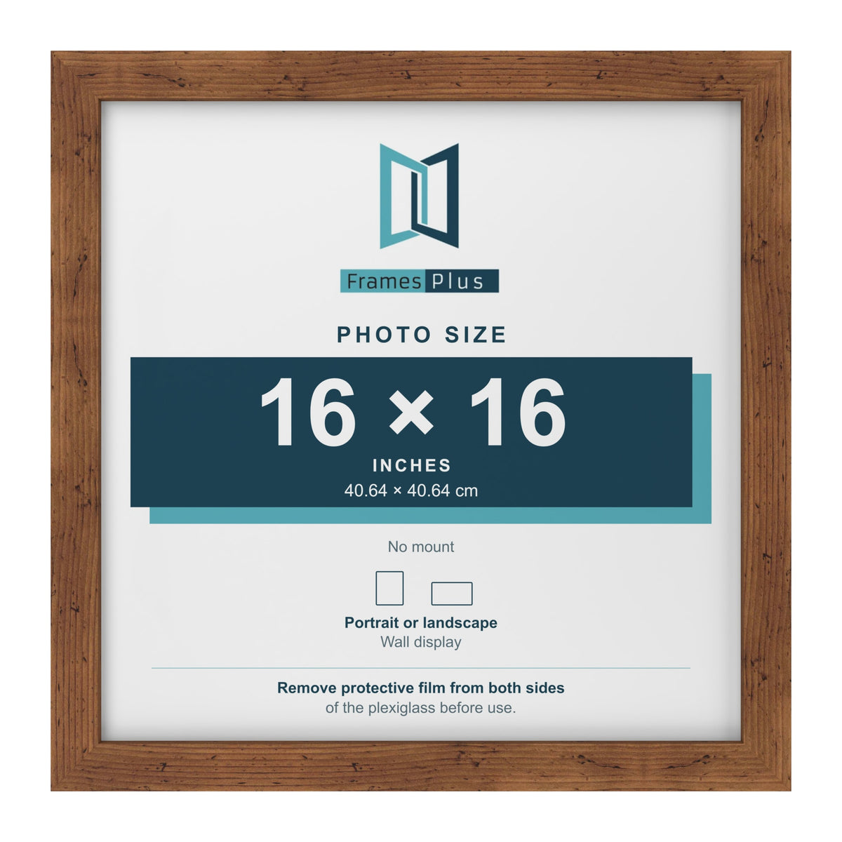 Rustic picture frame for a 16 x 16 inch photo