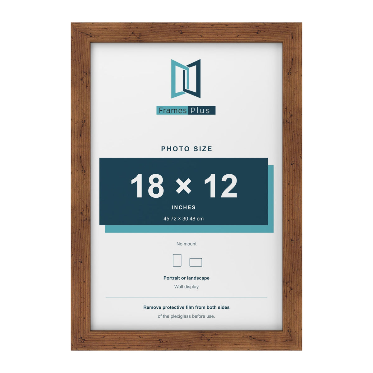 Rustic picture frame for a 18 x 12 inch photo