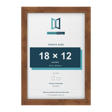 Rustic picture frame for a 18 x 12 inch photo