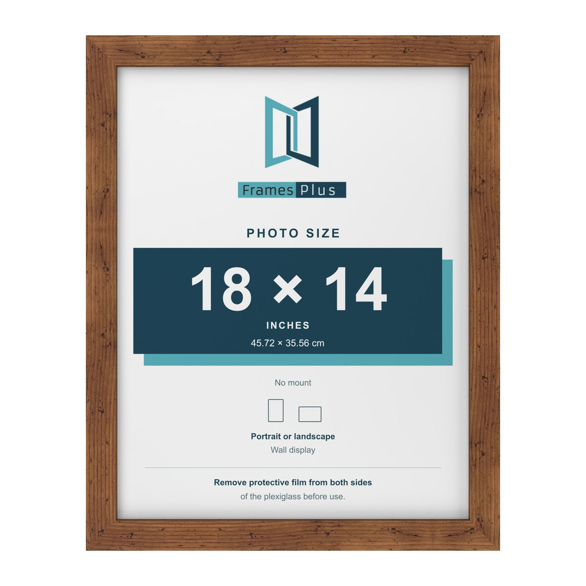 Rustic picture frame for a 18 x 14 inch photo