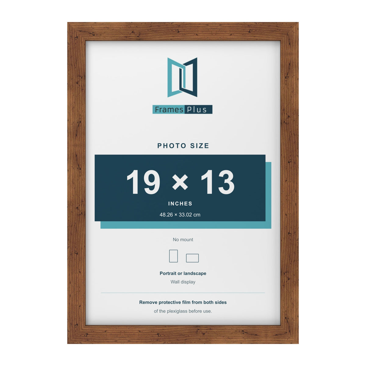 Rustic picture frame for a 19 x 13 inch photo