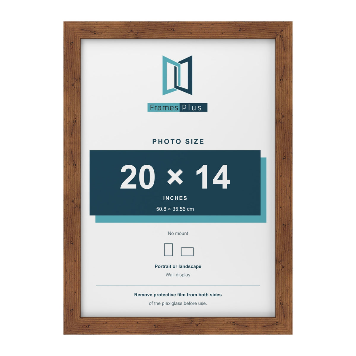 Rustic picture frame for a 20 x 14 inch photo