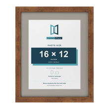 Rustic 20 x 16 inch picture frame with a Dawn Grey mount for a 16 x 12 inch photo